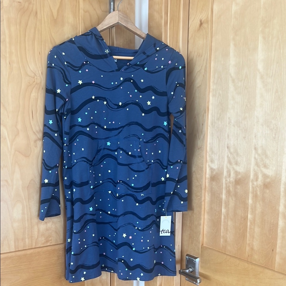 Blue Starry Hooded Dress